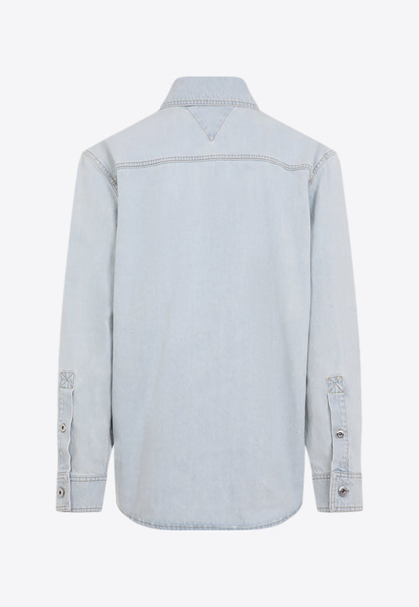 Long-Sleeved Denim Shirt