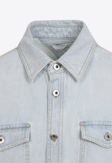 Long-Sleeved Denim Shirt