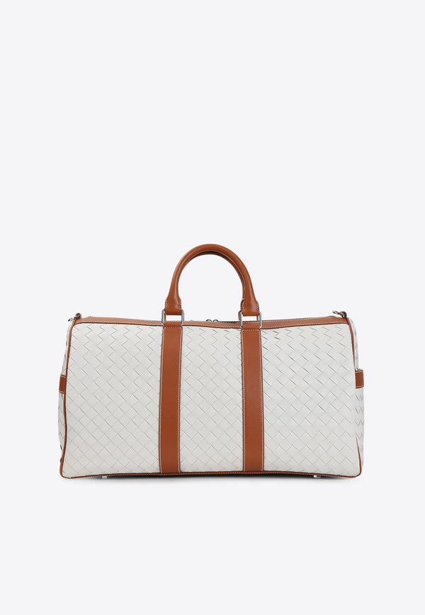 Intrecciato Leather Duffle Bag