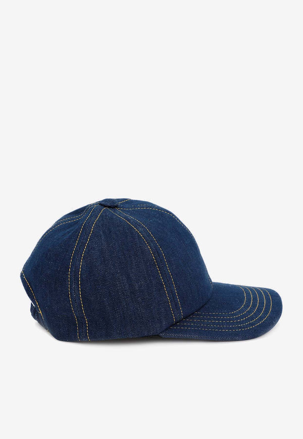 Logo-Embroidered Denim Baseball Cap