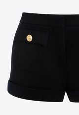 Virgin Wool Mini Shorts