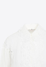 Lace Trim Long-Sleeved Shirt