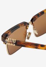 Miu Miu Runway Square Sunglasses Brown 0MU10ZSPVC/P_MIU-19P2Z154