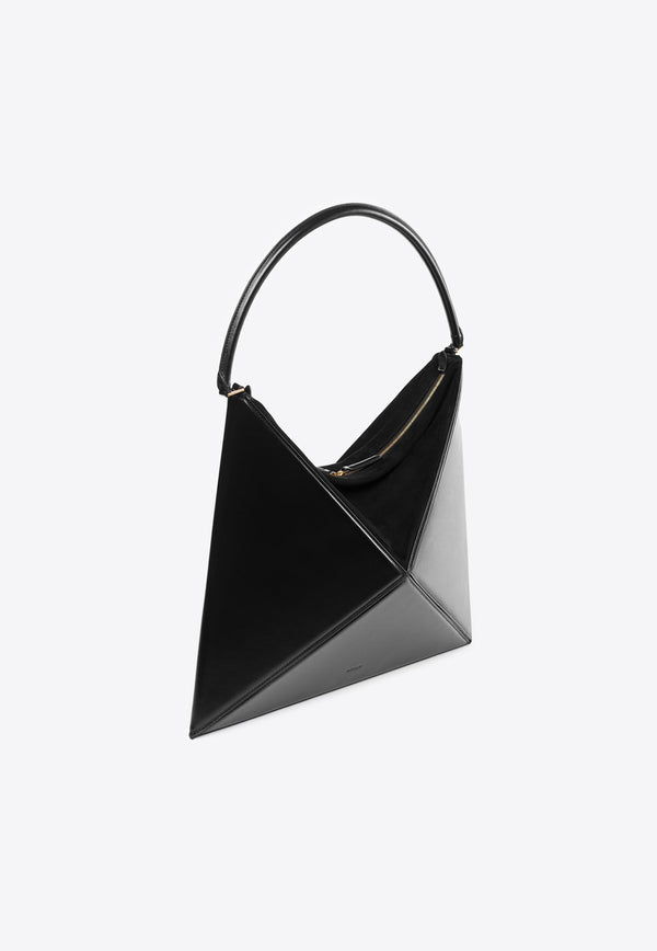 Mlouye Flex Hobo Bag in Calf Leather Black 10-062-120BLACK