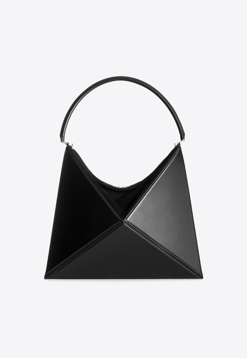 Mlouye Flex Hobo Bag in Calf Leather Black 10-062-120BLACK