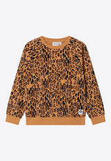 Mini Rodini Girls Leopard Print Sweatshirt Brown 1000014413CO/P_MIRO-BE