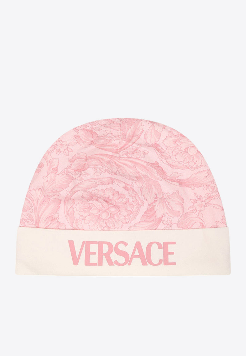 Versace Kids Babies Logo-Patch Baroque Cap 1000296 1A09525 2WK80