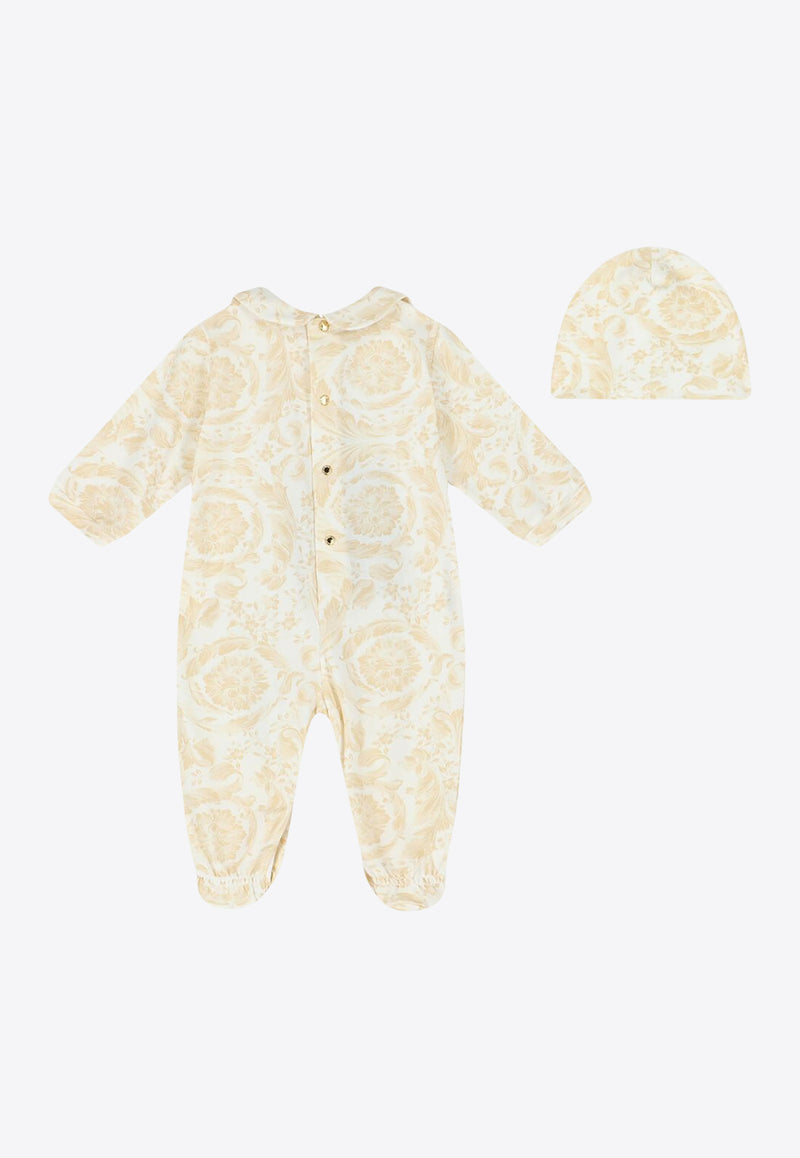 Versace Kids Babies Two-Piece Barocco Set 1000317 1A09533 5W460