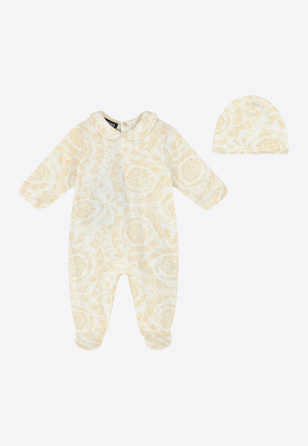 Versace Kids Babies Two-Piece Barocco Set 1000317 1A09533 5W460