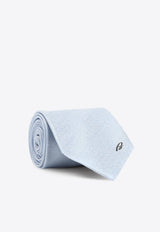 Logo-Embroidered Woven Silk Tie