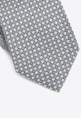 Geometric Pattern Silk Tie