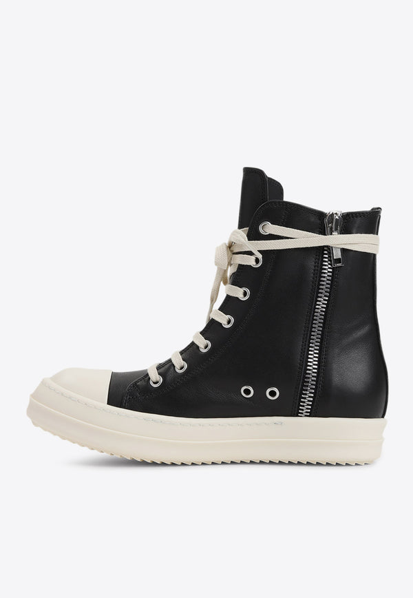 High-Top Leather Sneakers