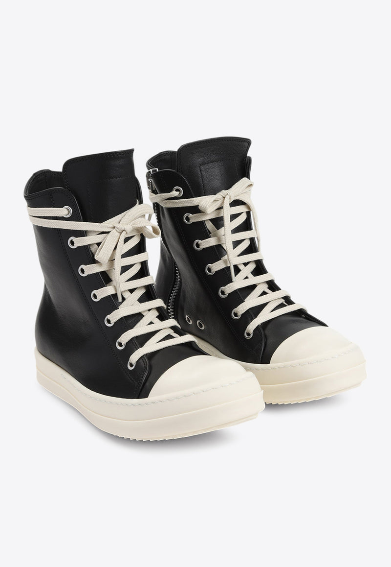 High-Top Leather Sneakers