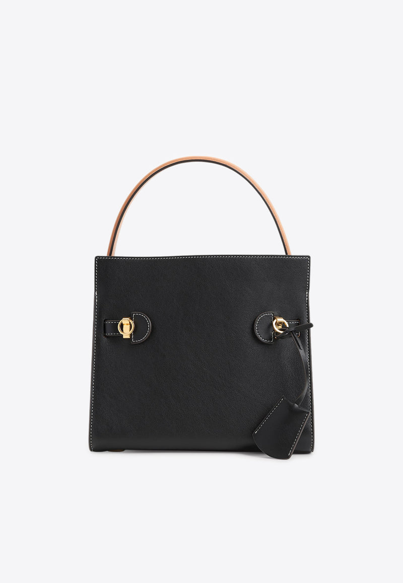 Small Lee Radziwill Leather Top Handle Bag