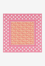 Versace Polka Dot Silk Foulard Pink 1001601 1A08227 5P150