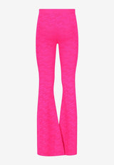 Versace Logo Pattern Flared Pants Pink 1001914 1A08240 1PO30