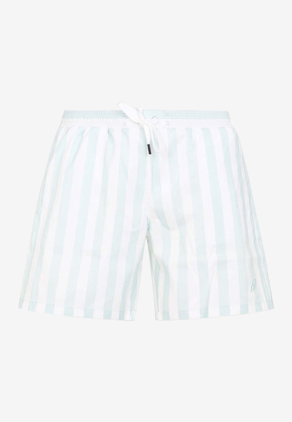 Drawstring Striped Swim Shorts