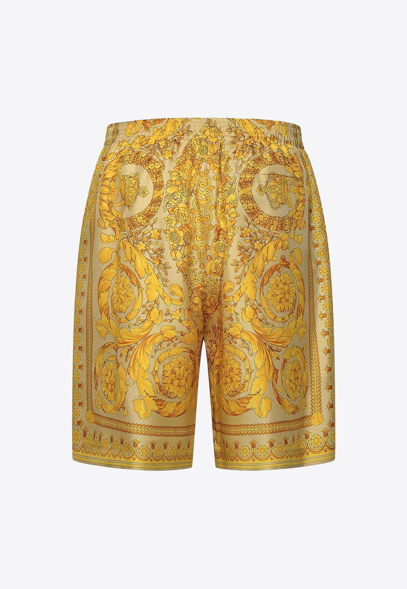 Versace Barocco Print Silk Shorts 1002476 1A03044 5K410 Multicolor