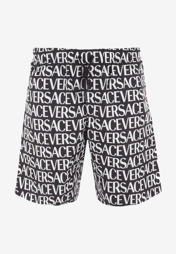 Versace All-Over Logo Bermuda Shorts Monochrome 1002517 1A06993 5B040