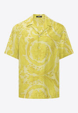 Versace Barocco Print Silk Shirt 1003926 1A09582 5Y370 Yellow