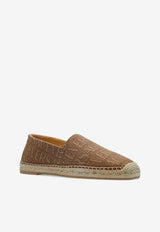 Versace All-Over Jacquard Canvas Espadrilles Brown 1004041 1A07994 2N240