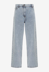 Washed Straight-Leg Jeans