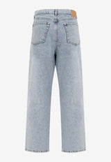 Washed Straight-Leg Jeans