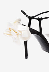 105 Double Flower Satin Sandals