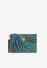 Versace Tiger Medusa Biggie Pouch Bag Multicolor 1006243 1A07629 5K14V