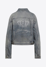 Crystal Logo Denim Jacket