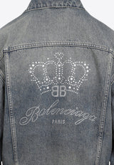 Crystal Logo Denim Jacket