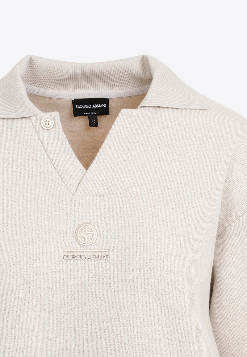 Logo Knit Polo Sweatshirt