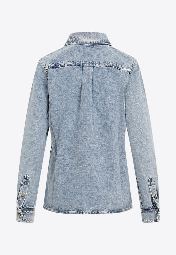 Long-Sleeved Denim Shirt