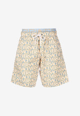 Versace All-Over Logo Print Boardshorts Multicolor 1007842 1A07862 5V510