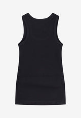 PINKO Love Birds Ribbed Tank Top Black 100807A2C1_Z99