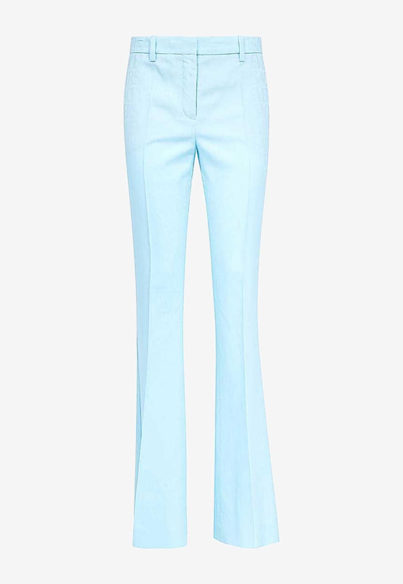 Versace Tailored Wool Flared Pants Sky Blue 1010045 1A08198 1UG90