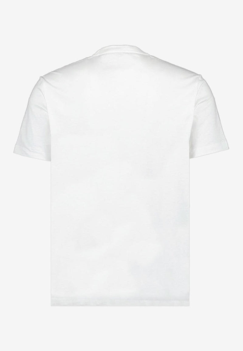 Versace La Colonna Print T-shirt White 1010229 1A07449 1W000