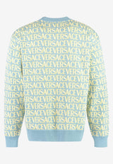 Versace Logo Jacquard Sweatshirt Multicolor 1010249 1A07466 5V510