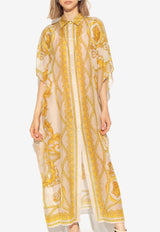 Versace Barocco Print Cover-Up Dress Yellow 1010808 1A11945 5K520