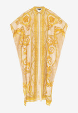 Versace Barocco Print Cover-Up Dress Yellow 1010808 1A11945 5K520