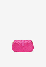 Versace Mini Greca Goddess Quilted Satin Shoulder Bag Pink 1010951 1A08808 1PP4V