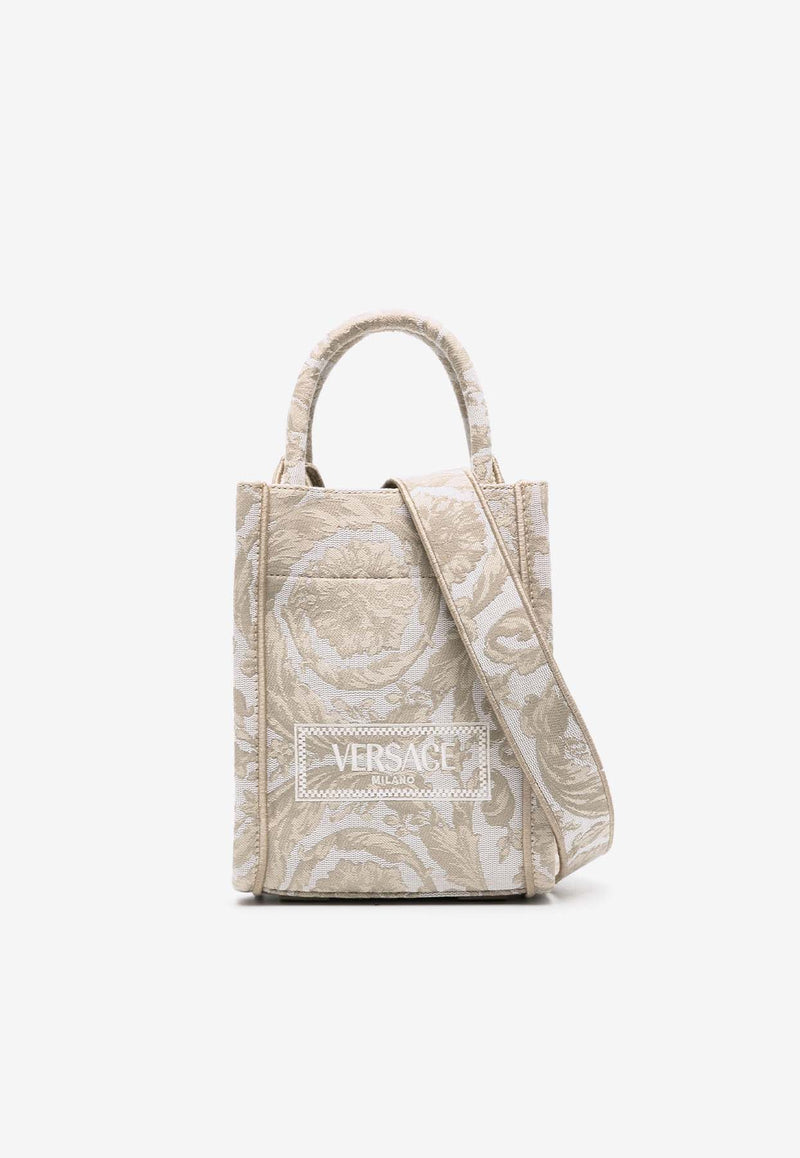 Versace Mini Barocco Athena Tote Bag Beige 1011565 1A09741 2KF4V