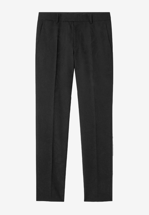 Versace Barocco Jacquard Wool Pants Black 1012374 1A08914 1B000