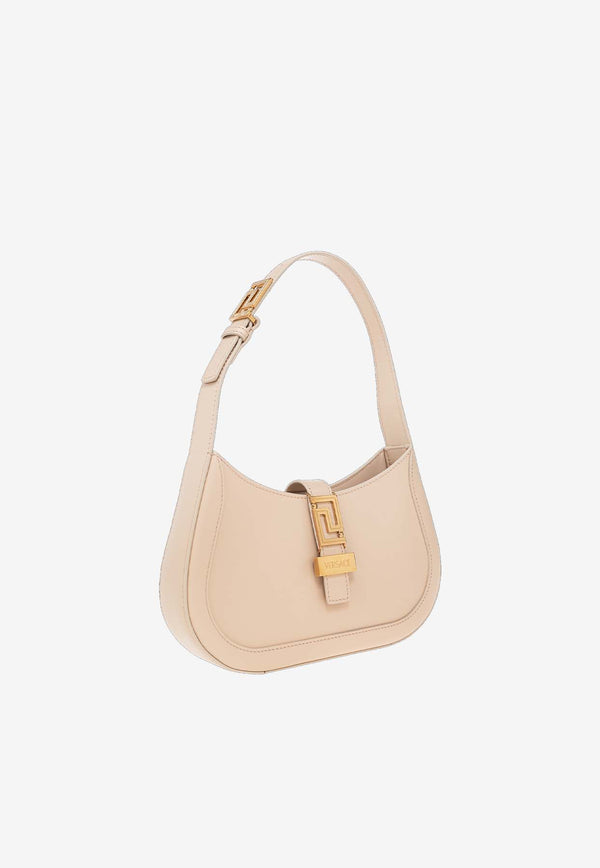 Versace Small Greca Goddess Hobo Bag in Calf Leather Beige 1013167 1A05134 1KF8V