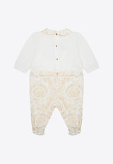 Versace Kids Baby Girls Baroque-Print Paneled Onesie 1013380 1A09540 2WJ70