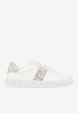 Versace Crystal Greca Low-Top Sneakers White 1013568 1A11545 2WQ00