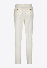 Versace Straight-Leg Tailored Pants 1013639 1A06750 1W010 White