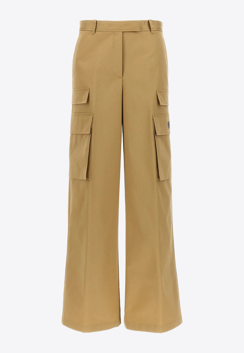 Versace Wide-Leg Cargo Pants 1013640 1A01718 1KD40 Brown