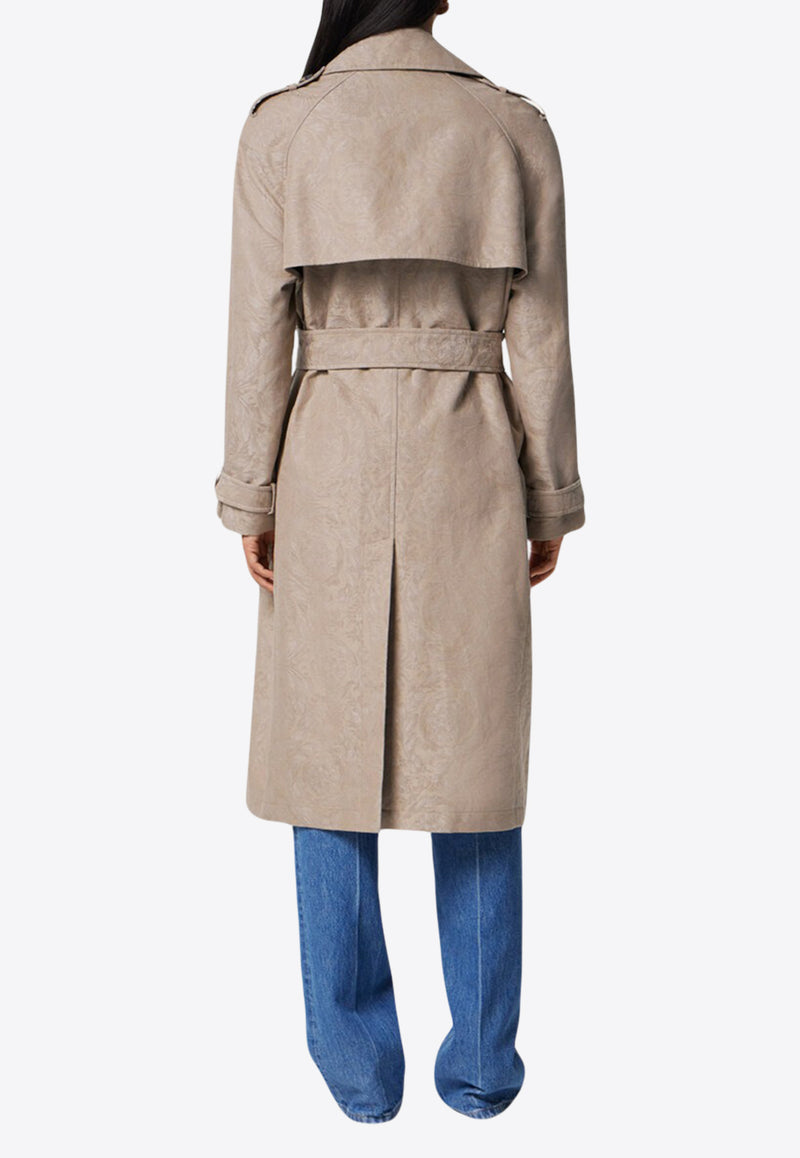 Versace Barocco Pattern Trench Coat 1013653 1A09781 1KD40 Beige