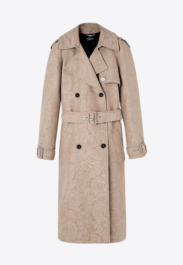 Versace Barocco Pattern Trench Coat 1013653 1A09781 1KD40 Beige